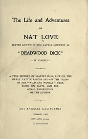 Front cover of Life and adventures of Nat Love by Nat Love