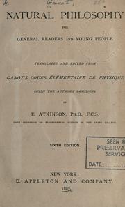 Cover of Natural philosophy for general readers and young people by Adolphe Ganot