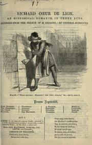 Front cover of Richard Coeur de Lion by John Burgoyne