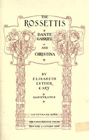 Cover of The Rossettis by Cary, Elisabeth Luther