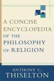 Front cover of A concise encyclopedia of the philosophy of religion by Anthony C. Thiselton