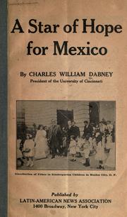 Front cover of A star of hope for Mexico by Charles William Dabney