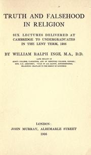 Front cover of Truth and falsehood in religion by Inge, William Ralph