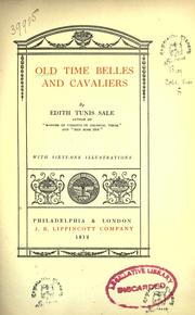 Front cover of Old time belles and cavaliers by Edith Tunis Sale