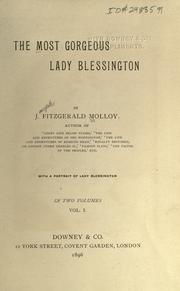 Front cover of The most gorgeous Lady Blessington by J. Fitzgerald Molloy