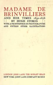 Cover of Madame de Brinvilliers and her times 1630-1676 by Hugh Stokes