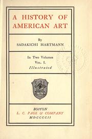 Front cover of A history of American art by Hartmann, Sadakichi