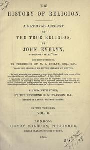 Front cover of The history of religion by John Evelyn