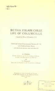 Cover of Betha Colaim chille by Manus O'Donnell