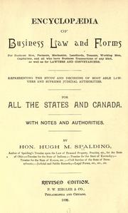 Cover of Encyclopaedia of business law and forms by Hugh Mortimer Spalding