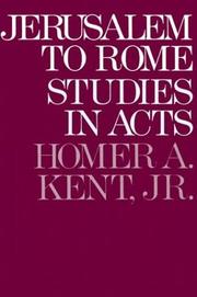 Front cover of Jerusalem to Rome by Homer Austin Kent Jr.