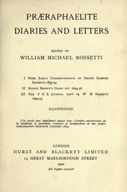 Cover of Praeraphaelite diaries and letters by William Michael Rossetti