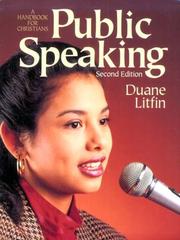 Front cover of Public speaking by A. Duane Litfin
