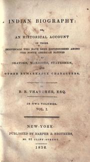 Cover of Indian biography by B. B. Thatcher