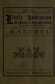Front cover of Little journeys to homes of great scientists .. by Elbert Hubbard