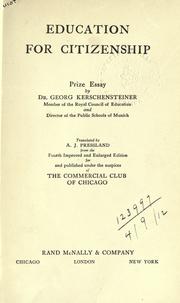 Front cover of Education for citizenship by Georg Kerschensteiner