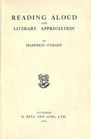Front cover of Reading aloud and literary appreciation by Hardress O'Grady