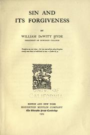 Cover of Sin and its forgiveness by William De Witt Hyde