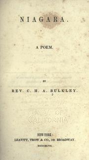 Cover of Niagara by C. H. A. Bulkley