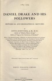 Front cover of Daniel Drake and his followers by Juettner, Otto
