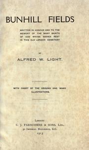 Cover of Bunhill Fields by Alfred W. Light
