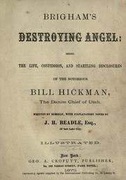 Front cover of Brigham's destroying angel by William Adams Hickman