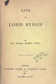 Cover of Life of Lord Byron by Roden Berkeley Wriothesley Noel