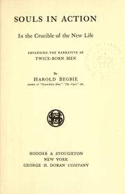 Front cover of Souls in action, in the crucible of the new life by Harold Begbie