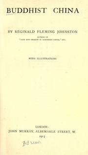 Cover of Buddhist China by Sir Reginald Fleming Johnston