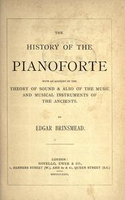 Front cover of The history of the pianoforte by Edgar Brinsmead