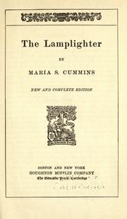 Cover of The lamplighter by Maria S. Cummins
