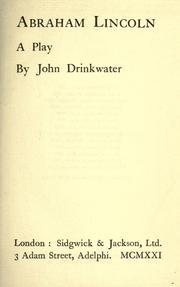 Cover of Abraham Lincoln by Drinkwater, John