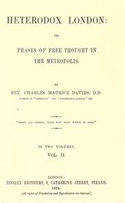 Cover of Heterodox London by Charles Maurice Davies