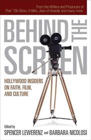 Cover of Behind the screen by Barbara Nicolosi