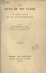 Front cover of The days of His flesh by David Smith