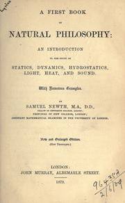 Cover of A first book of natural philosophy by Samuel Newth