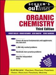Front cover of Schaum's outline of theory and problems of organic chemistry by Herbert Meislich
