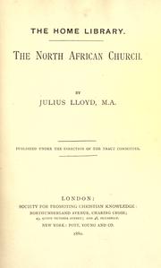 Front cover of The North African church by Julius Lloyd