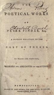Cover of Poems by Pindar, Peter