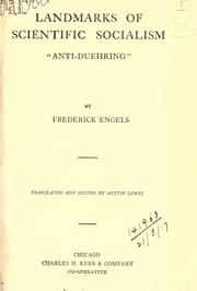 Front cover of Landmarks of scientific socialism by Friedrich Engels