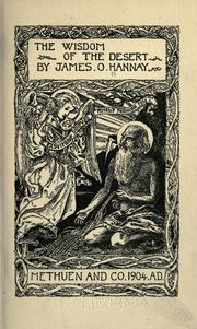 Front cover of Wisdom of the desert by George A. Birmingham