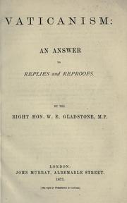 Cover of Vaticanism by William Ewart Gladstone