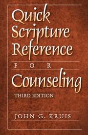 Cover of Quick scripture reference for counseling by John G. Kruis