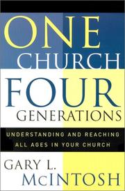 Front cover of One Church, Four Generations by Gary L. McIntosh