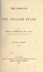 Front cover of The romance of the English stage by Percy Fitzgerald