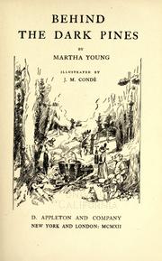 Cover of Behind the dark pines by Martha Young