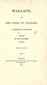 Cover of Wallace by Holford Miss