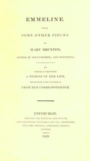Cover of Emmeline by Mary Brunton