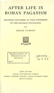 Cover of After life in Roman paganism by Franz Valery Marie Cumont
