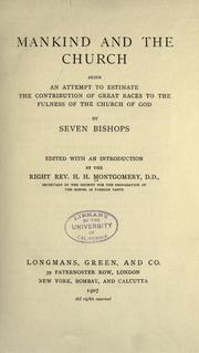 Front cover of Mankind and the church by H. H. Montgomery